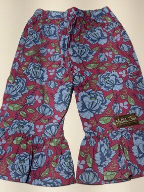 Matilda Jane Nightfall Floral Ruffle Pant sz 4